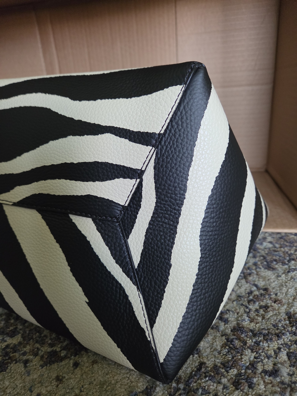 Marc Jacobs The Sack Bag - Black & Cream Zebra Print - Picture 8 of 15